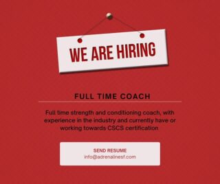 We’re hiring!! If you or anyone you know is interested or thinking about coaching- let’s talk!!