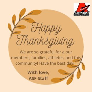 We can’t express how thankful we are for each of you that is apart of our ASF family! Happy Thanksgiving! Enjoy time with family and friends, reflecting on all we have to be grateful for!
